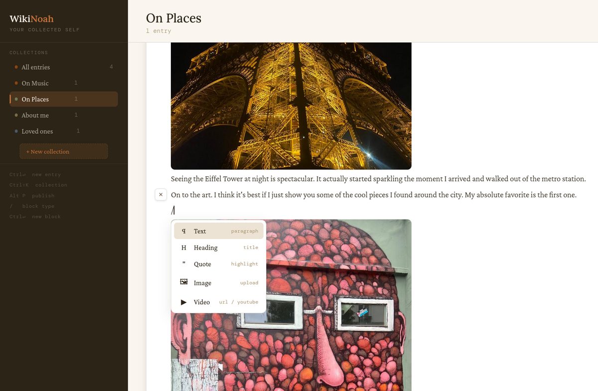 The block editor: add text, headings, quotes, images and video to an entry